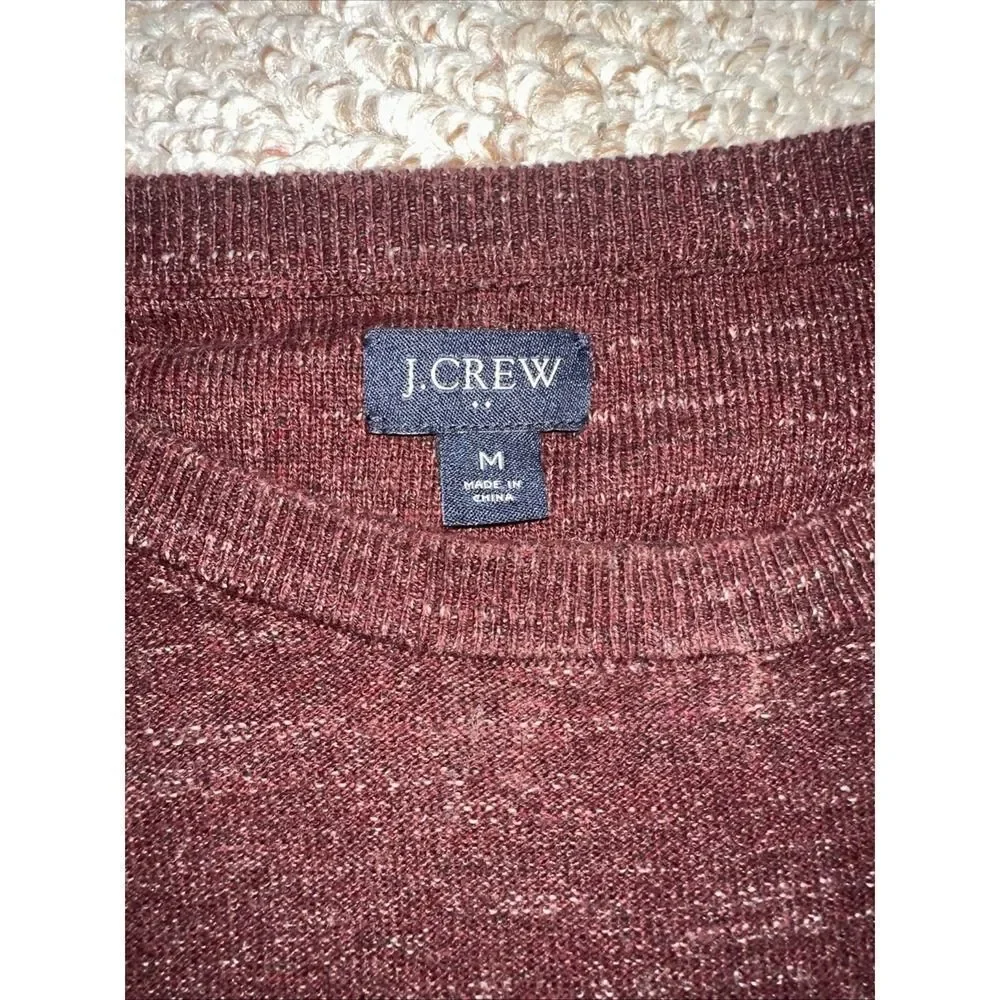 Mens J Crew  Long Sleeve Lightweight Sweater - Crew‎ Neck - Cotton Size Medium